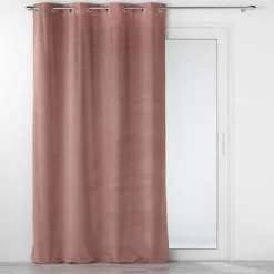 RIDEAU OEILLETS 140X260CM VELOURS VELOURIANE ROSE