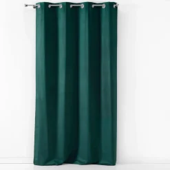 RIDEAU OEILLET 140X240CM SUEDE UNI SULTANE EMERAUDE