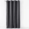RIDEAU OEILLET 140X240CM SUEDE UNI SULTANE ANTHRACITE