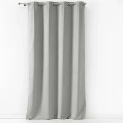 RIDEAU OEILLET 140X240CM SUEDE UNI SULTANE GRIS