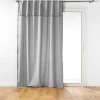 RIDEAU PASS CACHE 140X240CM COTON UNI MISTRALINE GRIS CHINE