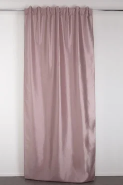 RIDEAU PEGAZE ROSE 138X300CM GALON FRONCEUR PATTE CACHEE