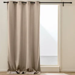 RIDEAU 140X260CM VELOURS COTELE POLAIRE MADISON NOISETTE