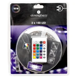 RUBAN LED 10M COULEUR REGLABLE SUR SECTEUR