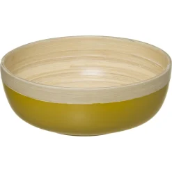 SALADIER BAMBOU MOUTARDE 20CM