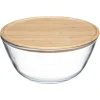 SALADIER VERRE 2.5L COUVERCLE BAMBOU
