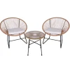 SALON JARDIN SAN MARCO 2 FAUTEUILS ET TABLE