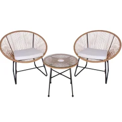 SALON JARDIN SAN MARCO 2 FAUTEUILS ET TABLE