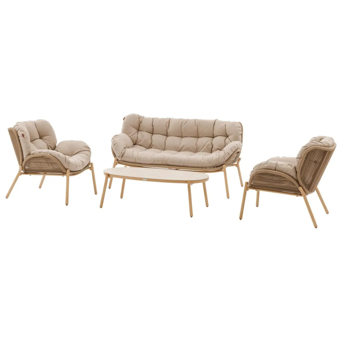SALON MELOANE TAUPE 5 PLACES