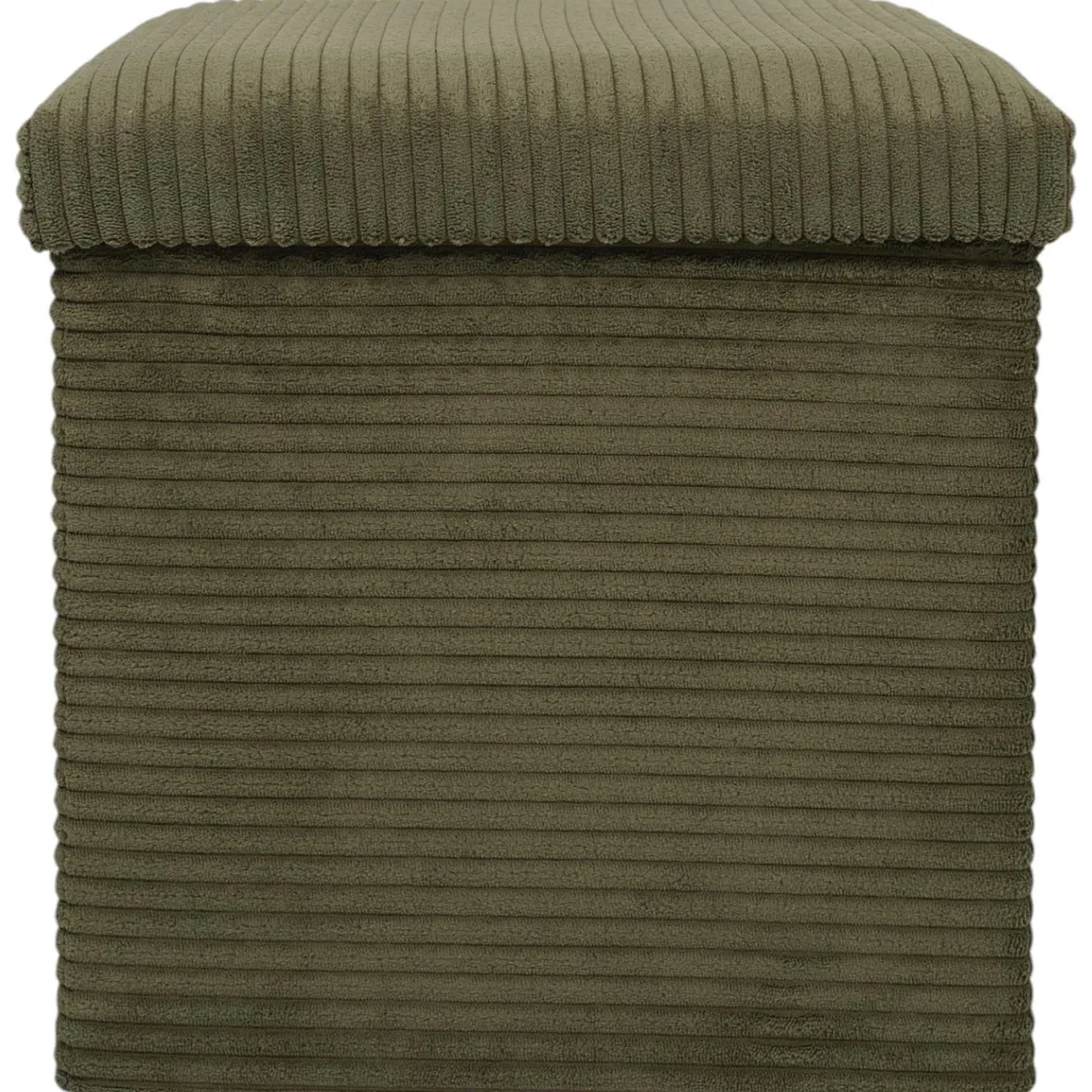 SCOTT COFFRE POUF PLIABLE COTELE VERT