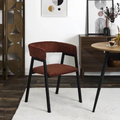 SCOTT FAUTEUIL DESIGN COTELE TERRACOTTA