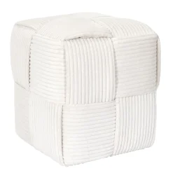 SCOTT POUF COTELE TRESSE BEIGE