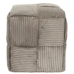 SCOTT POUF COTELE TRESSE TAUPE