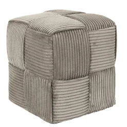 SCOTT POUF COTELE TRESSE TAUPE