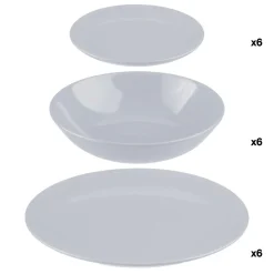 SERVICE 18 PIECES COLORAMA GRIS