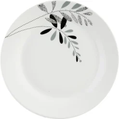 SERVICE 18 PIECES FLORAL GRIS