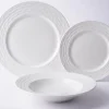 SERVICE VAISSELLE PALOMA BLANC X12 PIECES