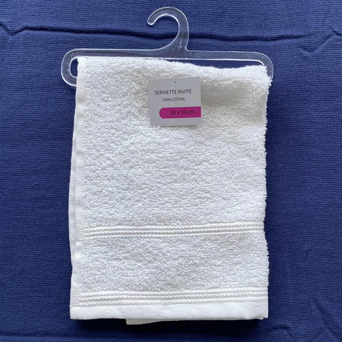 SERVIETTE INVITE 30X50CM BLANC
