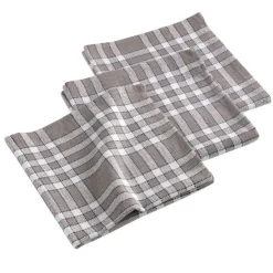 SERVIETTES DE TABLE 3 45X45 CM COTON TISSE TRADITIO TAUPE