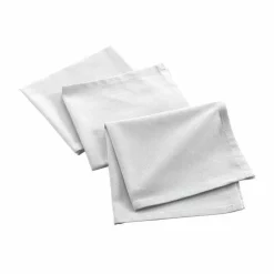 3 SERVIETTES DE TABLE 40X40CM RECYCLE UNI BLANC
