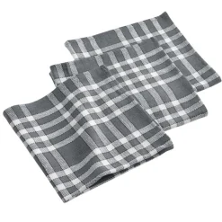 SERVIETTES TABLE 3 45X45CM COTON TISSE TRADITIO ANTHRACITE