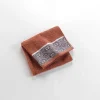 SERVIETTE TOILETTE 50X90CM EPONGE JACQUARD TERRACOTTA