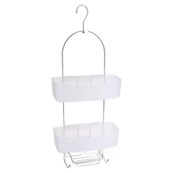 SERVITEUR METAL 2 PANIERS ET PORTE SAVON FILAIRE CHROME