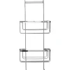 SERVITEUR PAROI DOUCHE 2 PANIERS 2 CROCHETS CHROME