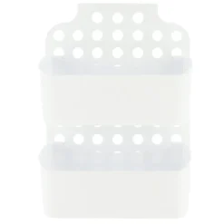 SERVITEUR POUR PAROI DE DOUCHE ET 2 PANIERS BLANC