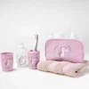 SET 4 ACCESSOIRES SALLE DE BAIN IMPRIME ZOELIE