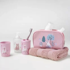 SET 4 ACCESSOIRES SALLE DE BAIN IMPRIME CHATON