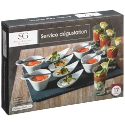 SET APERITIF ARDOISE 17 PIECES