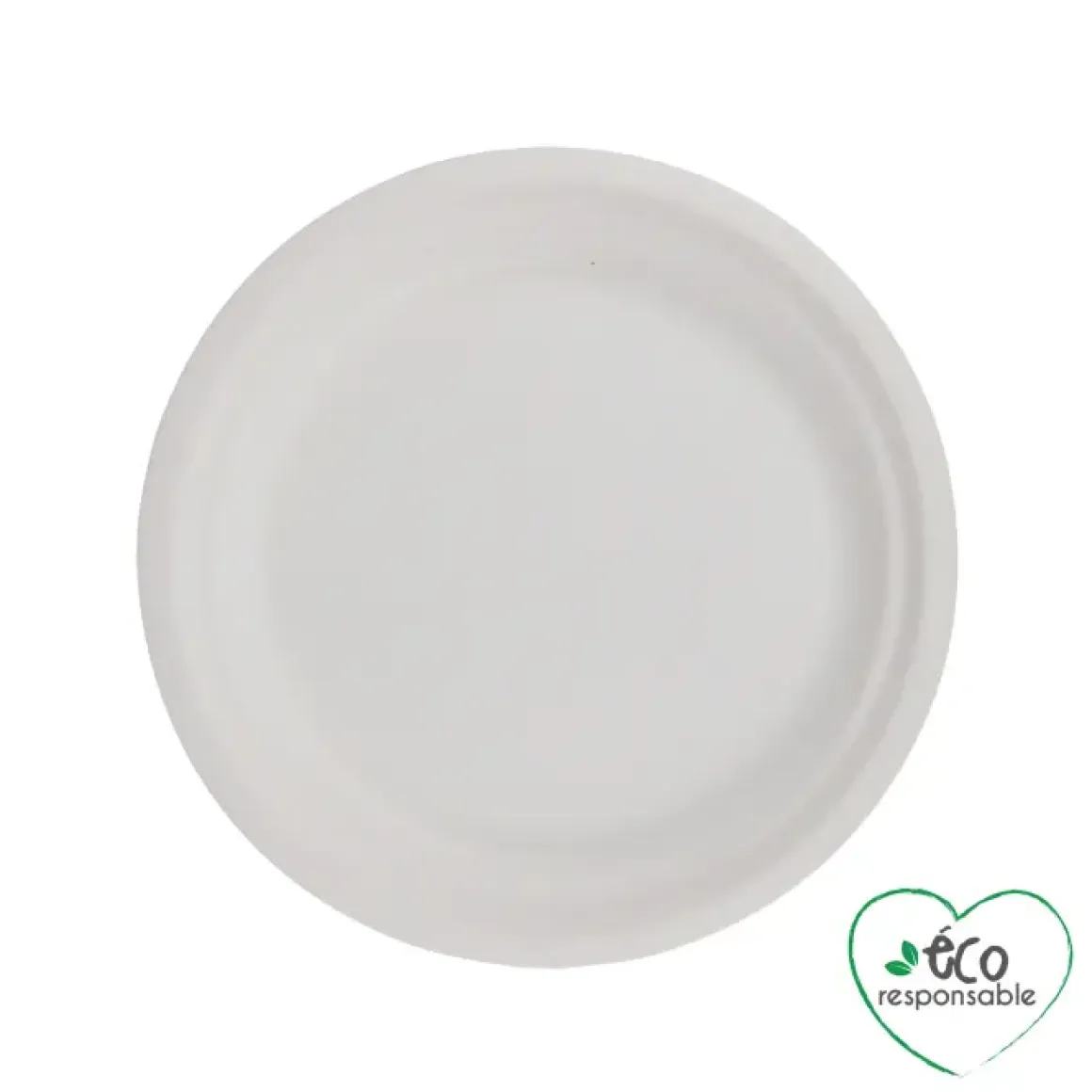 SET 12 ASSIETTES RONDES CANNE A SUCRE 18CM BLANC