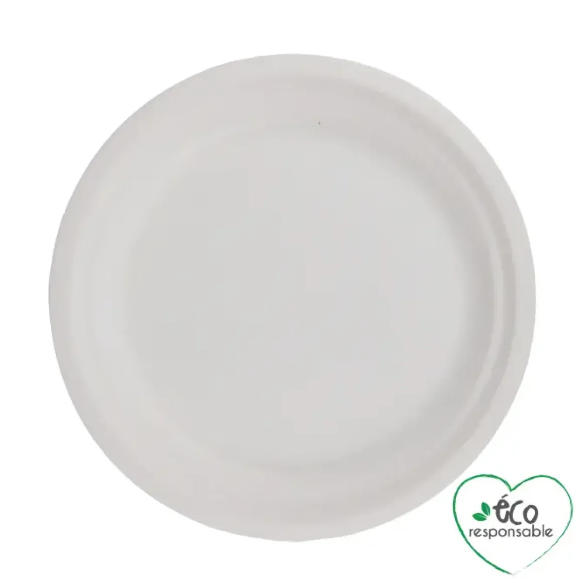 SET 12 ASSIETTES RONDES CANNE A SUCRE 22CM BLANC