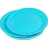 SET 20 ASSIETTES RONDES D.23CM BLEU