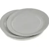 SET 20 ASSIETTES RONDES D.23CM GRIS