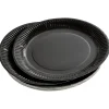 SET 20 ASSIETTES RONDES D.23CM NOIR