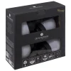 SET 4 BALISES SOLAIRES LUMIERE BLANCHE H.34CM