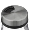 SET 3 BOCAUX EPICES VERRE ET INOX