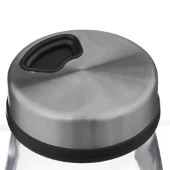 SET 3 BOCAUX EPICES VERRE ET INOX