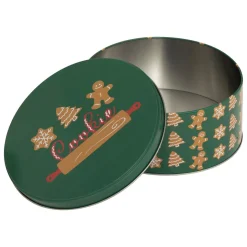 SET 3 BOITES METAL ROND NOEL