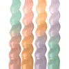 SET 4 BOUGIES TORSADEES 2.8X19CM 64G FINITION TIE ET DIE