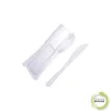 SET 12 COUTEAUX REUTILISABLES TRANSPARENT H.20CM