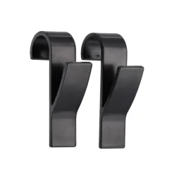 SET 2 CROCHETS RADIATEUR SECHE SERVIETTE NOIR