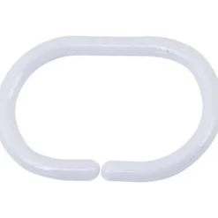 SET DE 12 ANNEAUX DE DOUCHE PS   BLANC