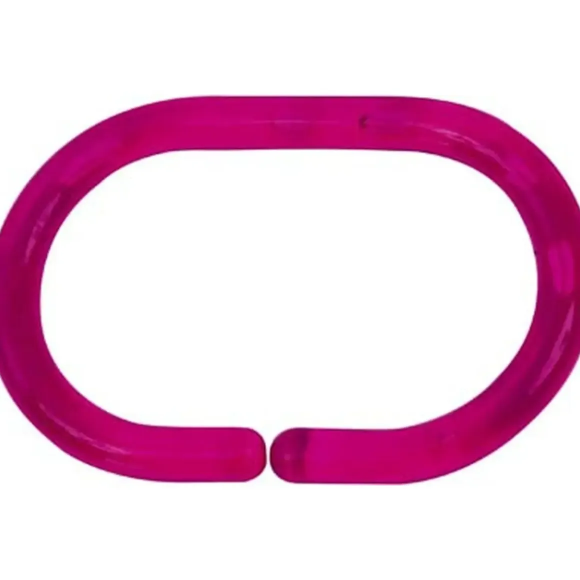 SET DE 12 ANNEAUX DE DOUCHE PS FUCHSIA TRANSLUCIDE