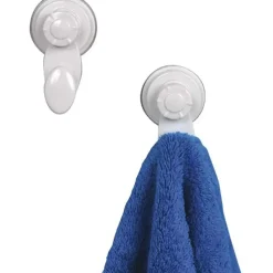 SET DE 2 CROCHETS PP SUR VENTOUSES   BLANC