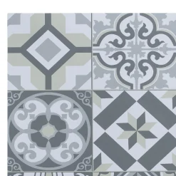 SET DE TABLE VINYLE MOSAIQUE CARREAUX BETON GRIS 45X30CM