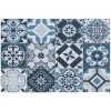 SET DE TABLE VINYLE MOSAIQUE CARREAUX BETON BLEU 45X30CM