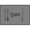 SET DE TABLE 28.5X43.5 CM PVC IMPRIME CUISINE BISTROT GRIS